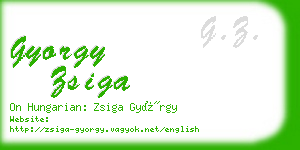 gyorgy zsiga business card